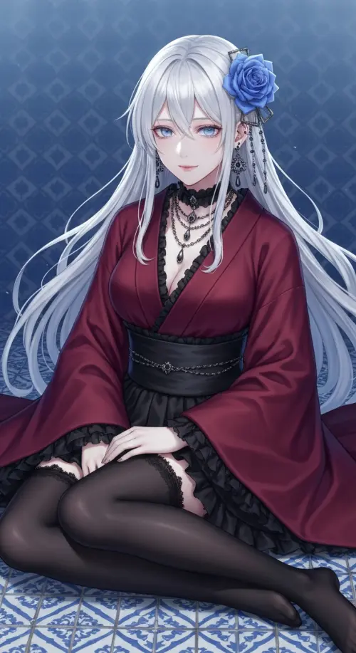 Gothic kimono portrait