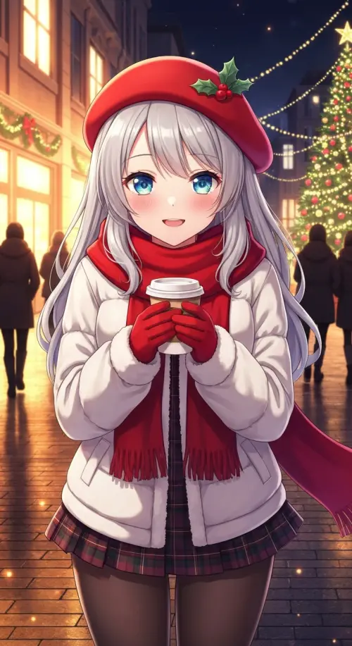 Christmas anime girl